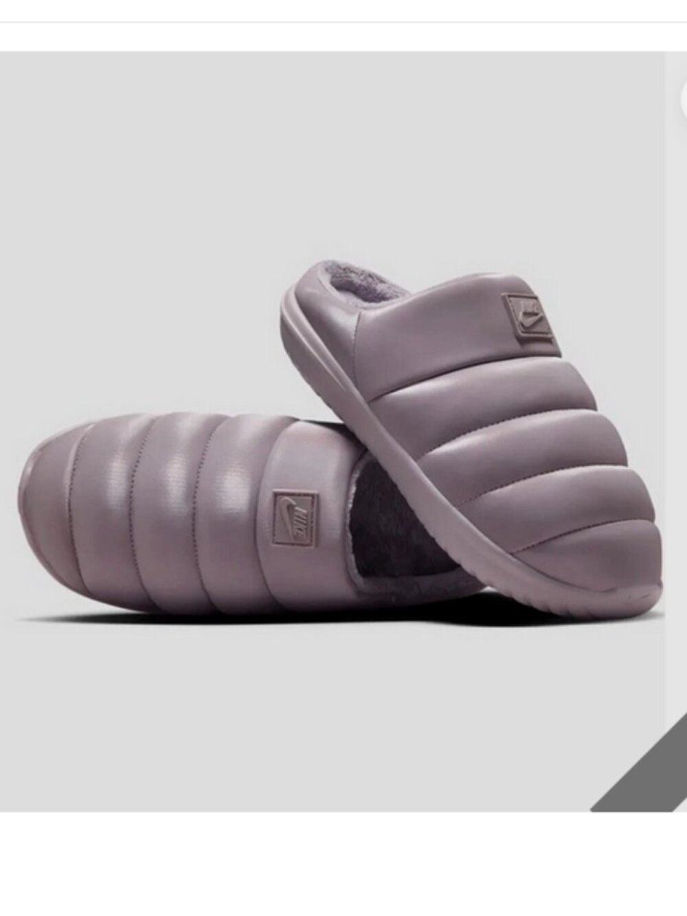 NIKE Burrow Fleece Lined Clogs Womens Size 10 Violet FZ7940 New